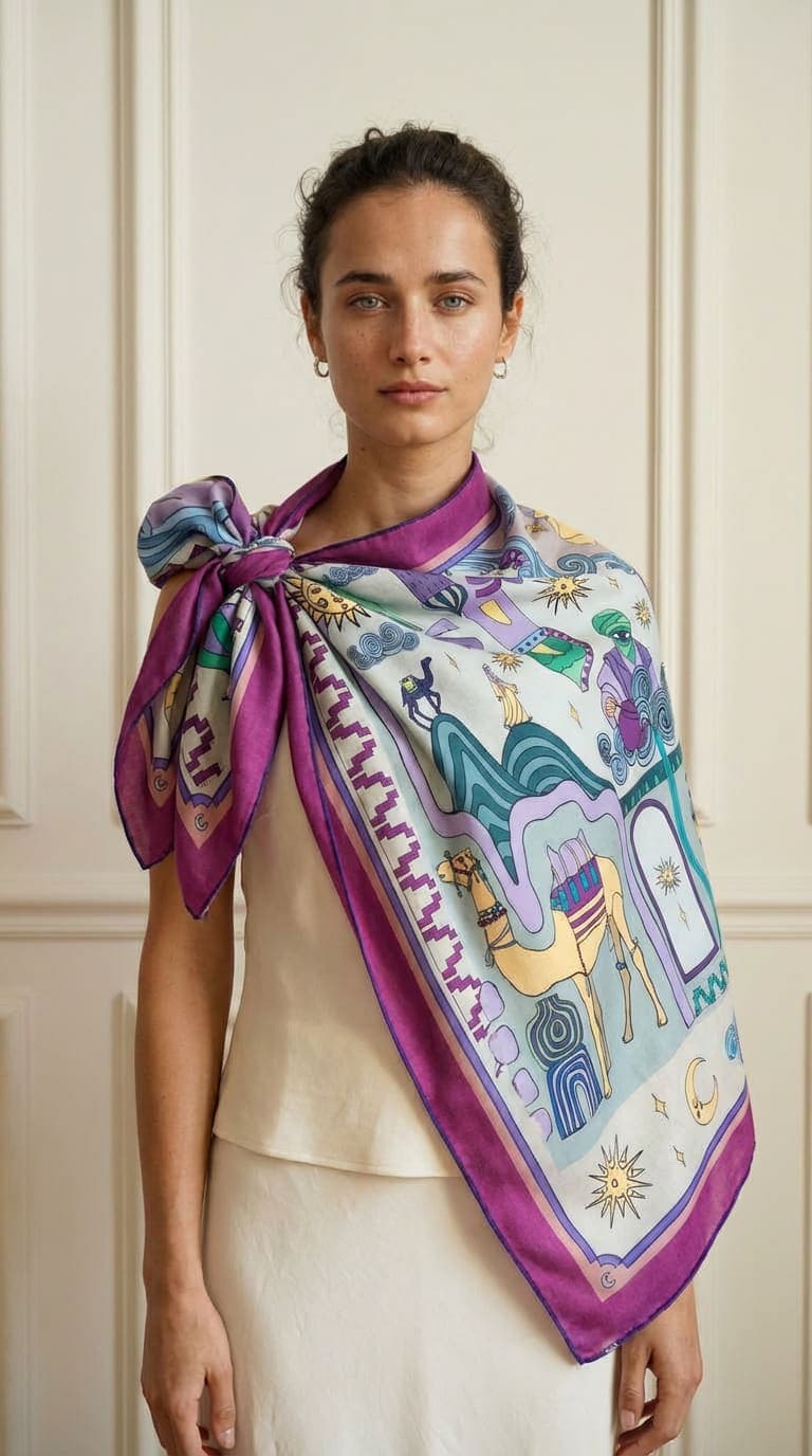 Dearly — shawl studio portrait